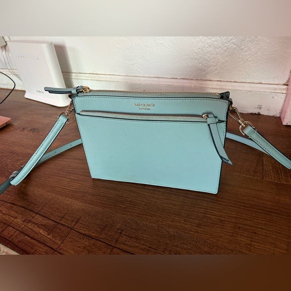 Kate Spade Cameron Zip Crossbody Light Blue - Picture 1 of 8